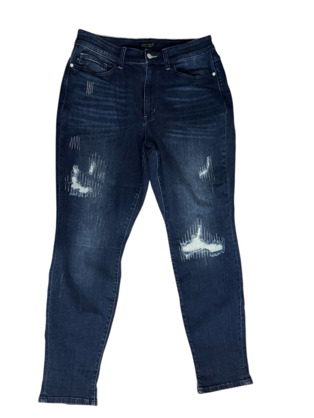 Judy Blue Dark Blue Distressed Boyfriend Jeans Size 16W JB82478DK-PL